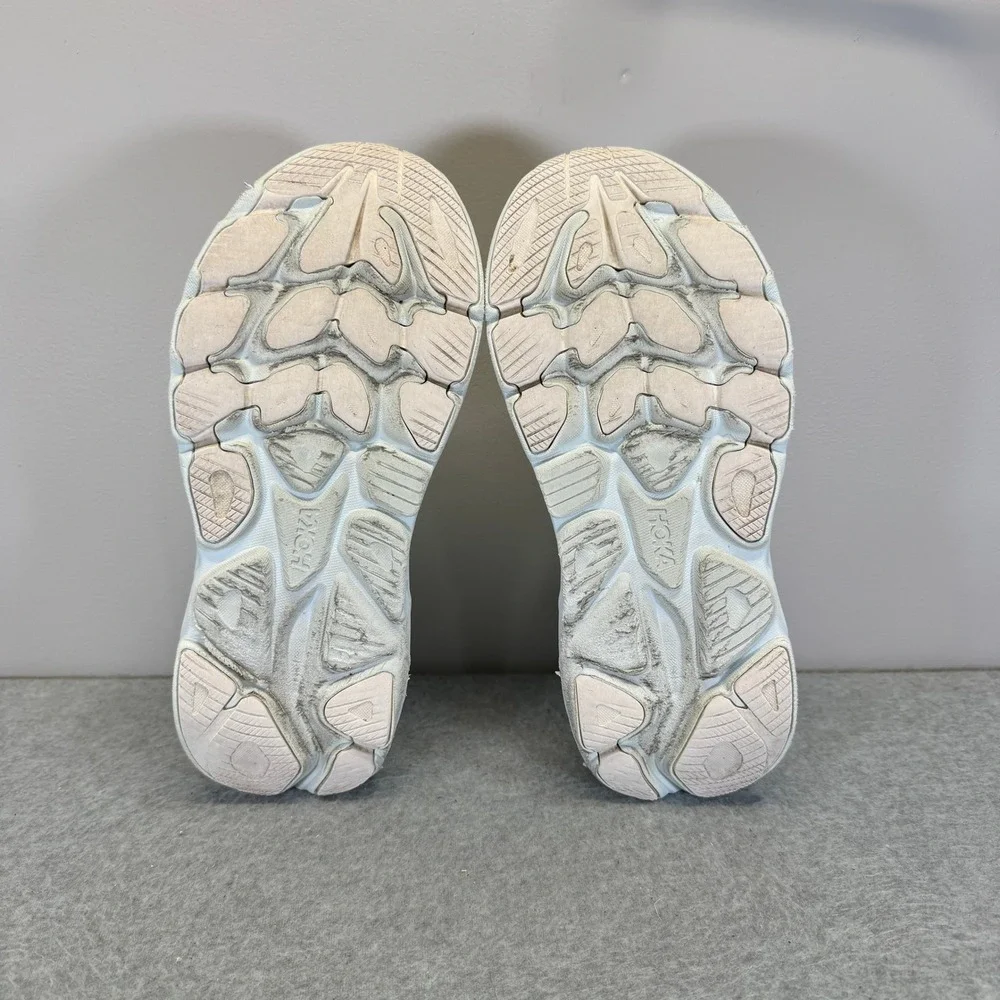 Hoka Clifton 10 Womens Shoes Size 9 White Teal Running Sneakers 1162031 WTCL